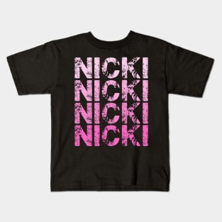 Personalized Name Nicki I Love Nicki Vintage Kids T-Shirt